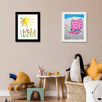 子供の絵や写真が飾られたインテリア Amazon.co.jp: Volurokyアートフレーム 子供の絵 を飾る 保存用